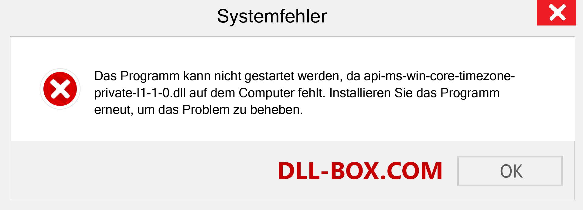 api-ms-win-core-timezone-private-l1-1-0.dll-Datei fehlt?. Download für Windows 7, 8, 10 - Fix api-ms-win-core-timezone-private-l1-1-0 dll Missing Error unter Windows, Fotos, Bildern
